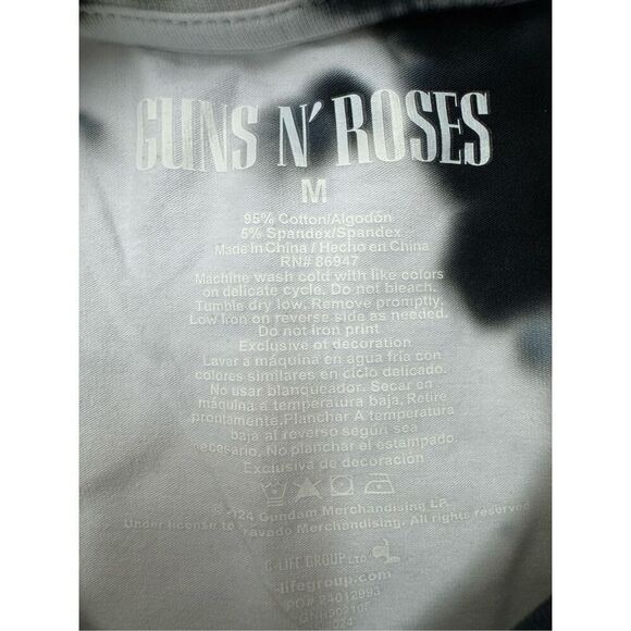NWT Guns N Roses Tie Dye Baby Tee Size Medium - Picture 4 of 7